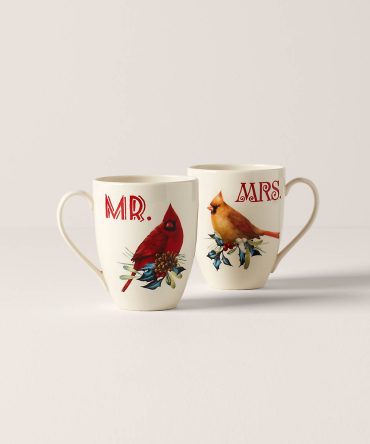 Winter Greeting 2-Piece Mr & Mrs Mug Set